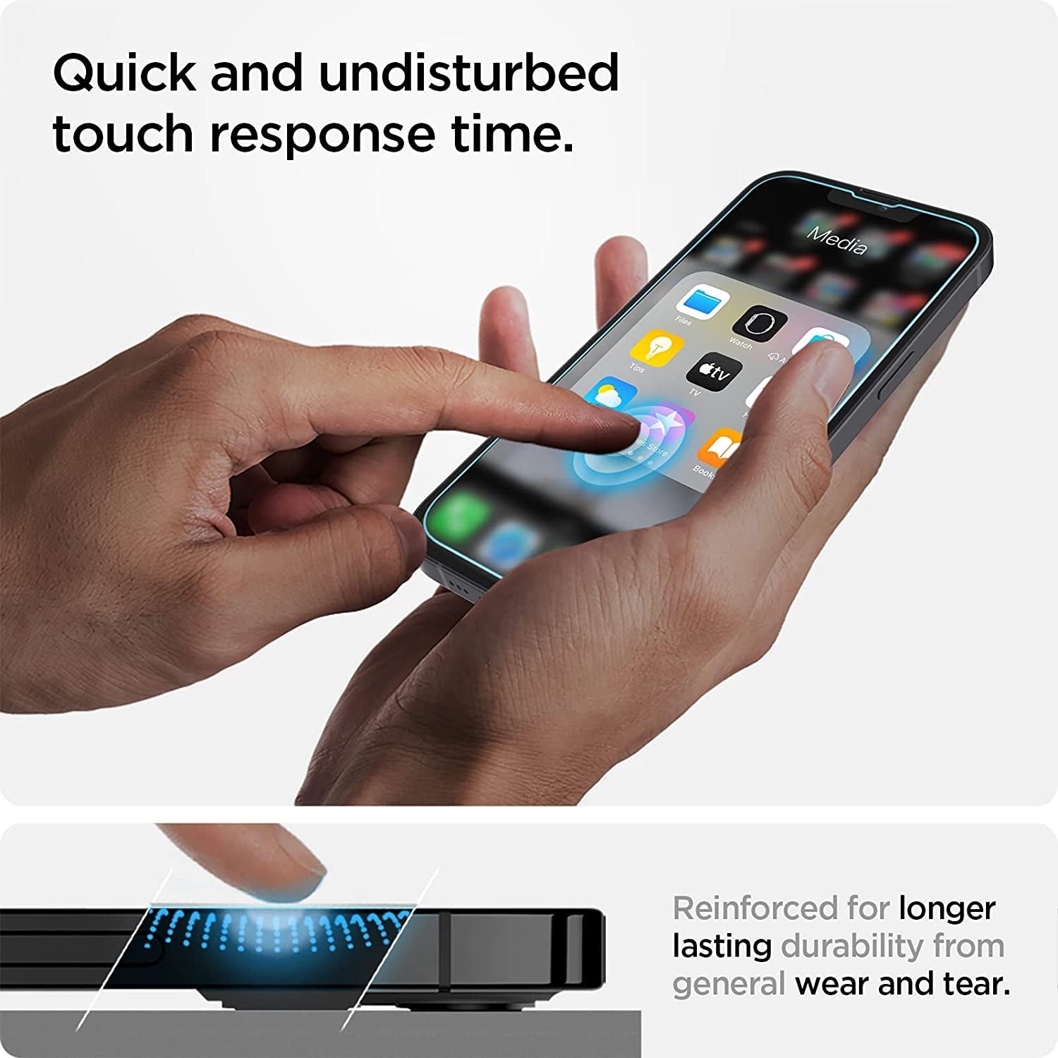 Spigen Tempered Glass Screen Protector Designed for Iphone 14 / Iphone 13 Pro/Iphone 13 [Sensor Protection / 2 Pack]  Spigen   