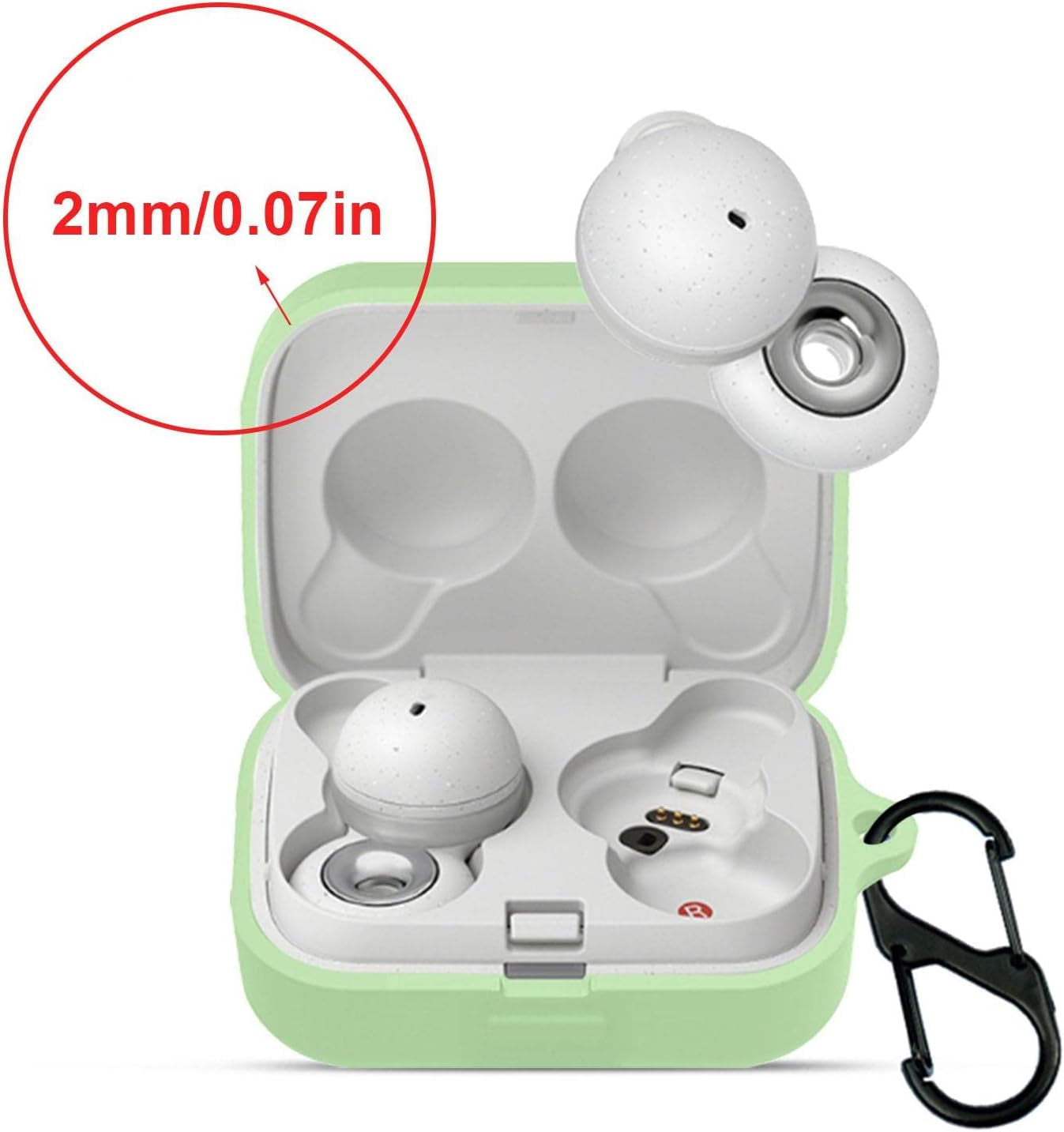 Aeihevo Silicone Case Cover for Sony Linkbuds WF-L900 | Scratch Shock Resistant Liquid Protective Sleeve Skin Cover | Soft Liquid Silicone Cover with Keychain for Wireless Earbuds  Aeihevo   