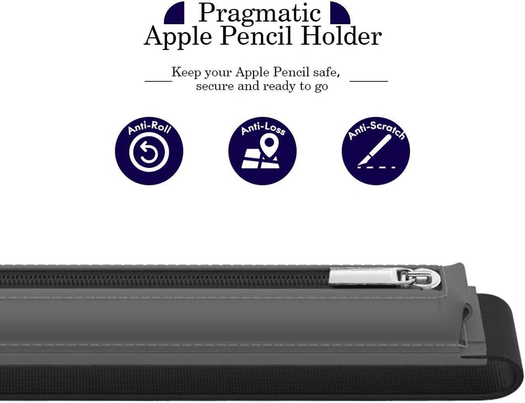 Moko Pencil Case Fit Apple Pencil 1St/2Nd, Pencil Sleeve PU Leather Zipper Pouch Cover Fit New Ipad 10Th Generation 2022, Ipad 9Th/8Th/7Th Gen 10.2", Ipad Air 5Th/4Th Gen 10.9", Ipad 9.7", Space Gray  MoKo   