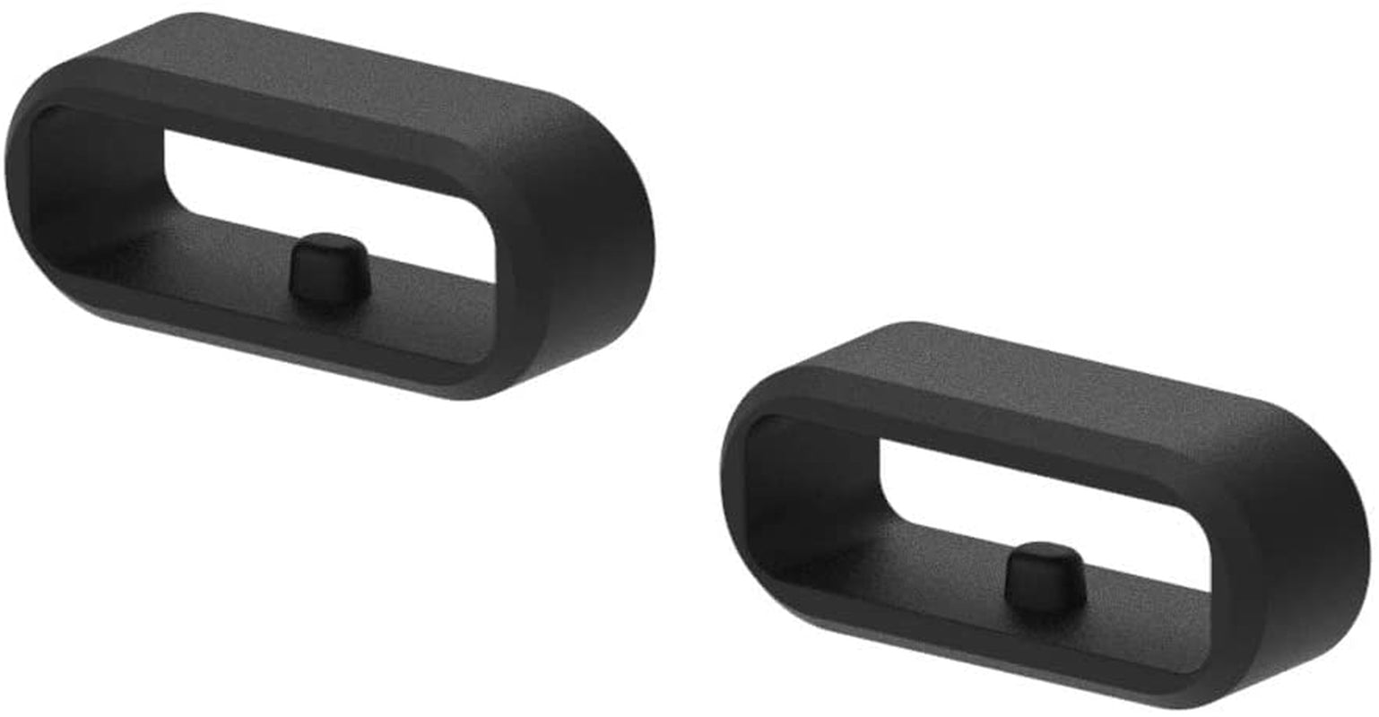 Fastener Rings Compatible for Fitbit Versa Versa 2 Versa 3 Versa 4 Versa SE Versa Lite Sense Bands 6-PACK Security Loop Holder Keeper Retainer Fixed Non-Slip Silicon Loops for Versa Smartwatch,Black  E ECSEM   