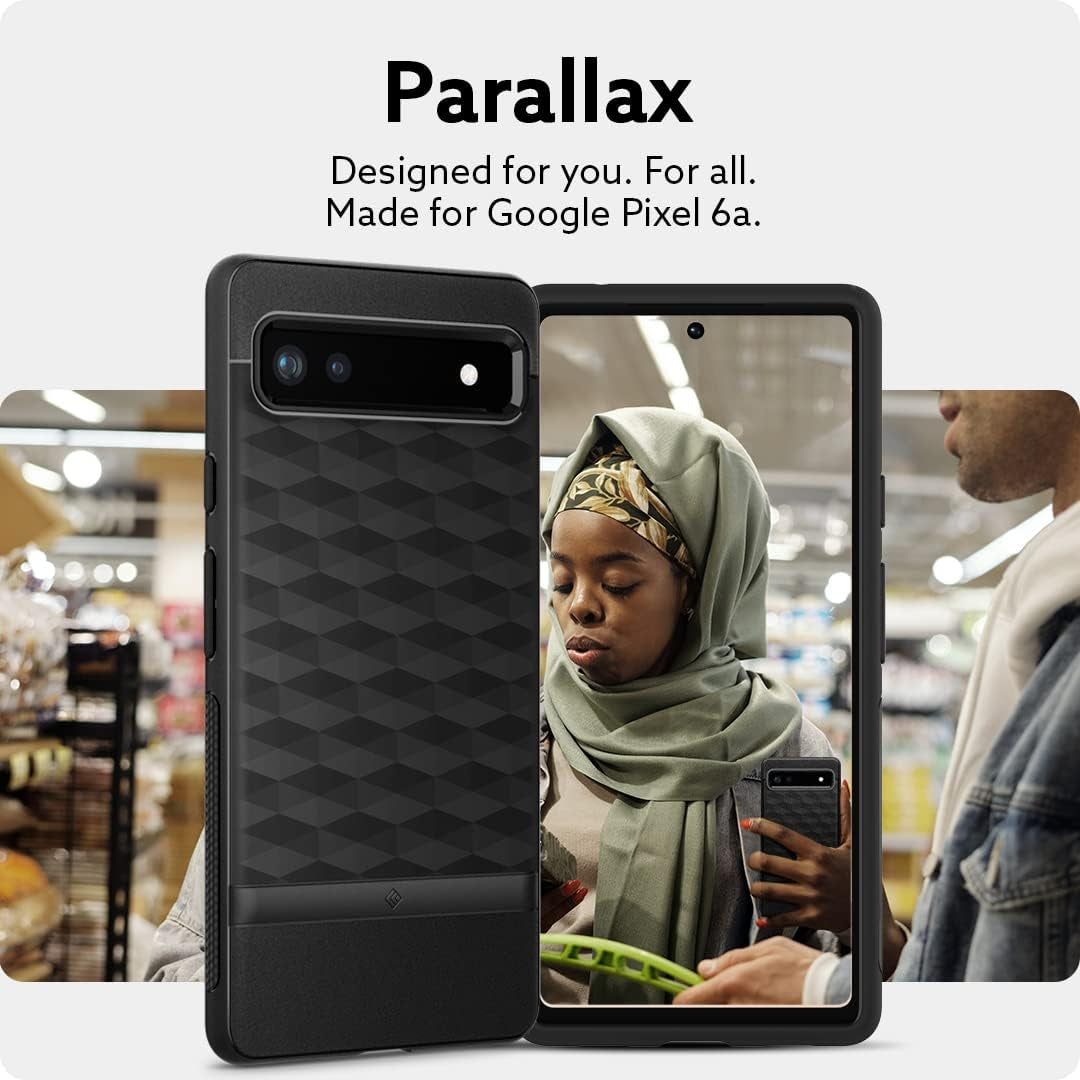 Caseology Parallax Compatible with Google Pixel 6A Case 5G (2022) - Matte Black  Spigen   