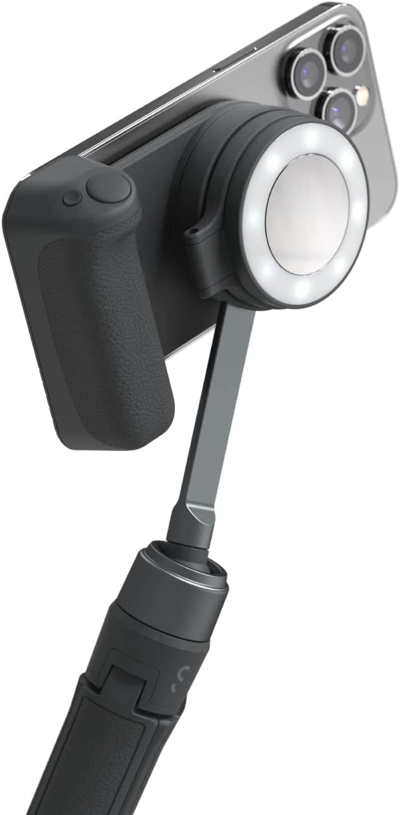 Shiftcam Snappod - Video Selfie Stick and Tripod - Magnetic Mount Snaps on to Any Phone - Tiltable Design | Midnight  ShiftCam Midnight SnapGrip Creator Kit 