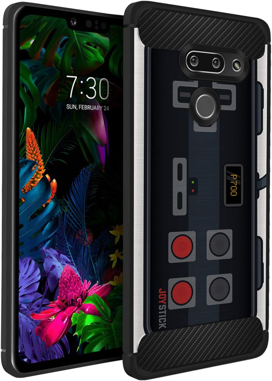 Casesondeck Case Compatible with [LG G8 Thinq/Lg G8] Pictorial Patterned TPU Design Case Flexible Slim and Elegant (Astronaut)  CasesonDeck Black Retro Control  