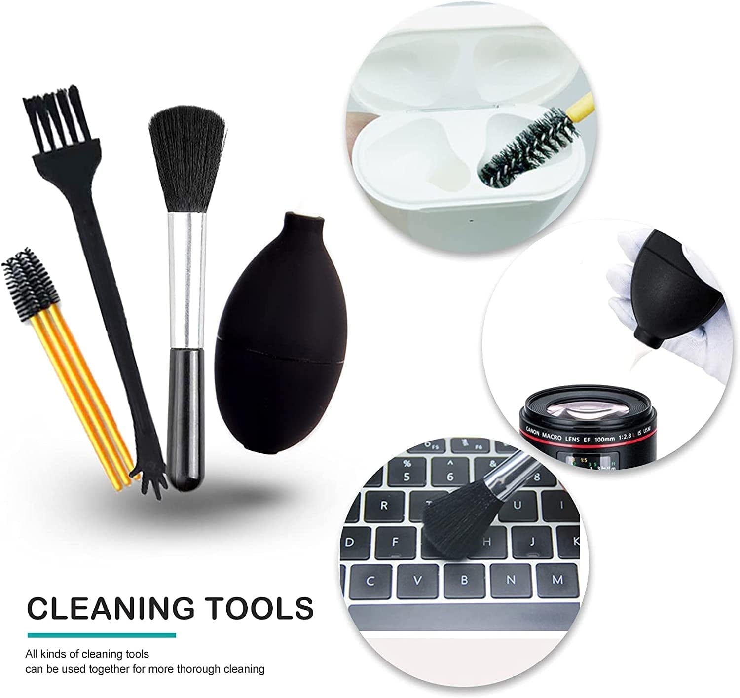 Cleaning Kit for Laptop,Pc TV Screen Microfiber Cleaning Cloth Swabs & Case for Electronic Devices, Camera Lens Cleaning, with Storage Box (12Pcs)  Guangzhou Chuangdu Digital Technology Co., Ltd   