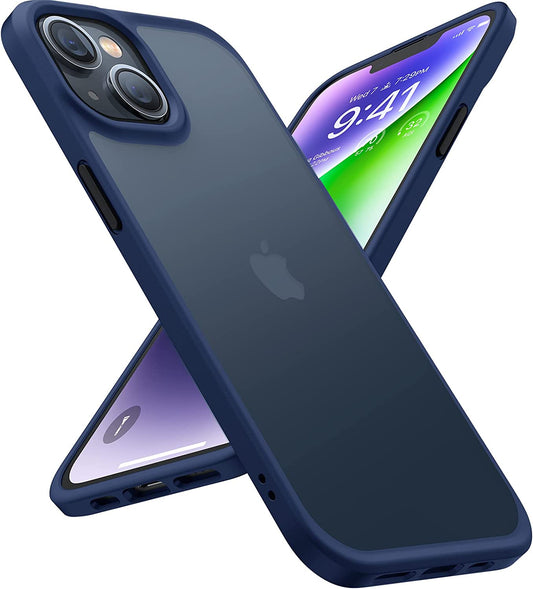 TORRAS Shockproof Designed for Iphone 14 plus Case [Military Grade Drop Tested] Shockproof Protective Black Hard Back Slim Translucent Case for Iphone 14 plus 6.7 Inch, Ocean Blue-Guardian Series  TORRAS   