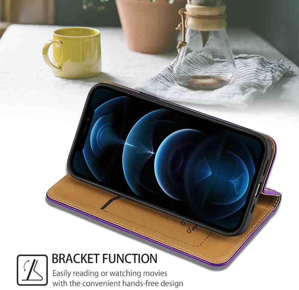 Mojiery Phone Cover Wallet Folio Case for LG X Power 2, Premium PU Leather Slim Fit Cover for X Power 2, 1 Card Slot, Exact Cutouts, Purple  MojieRy   