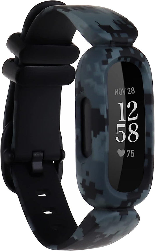 Ybludiy Compatible with Fitbit Ace 3 Bands for Kids, Soft Pattern Printed Floral Band Accessories Wristbands Replacement Bands for Fitbit Ace 3 Boys Girls  Ybludiy   