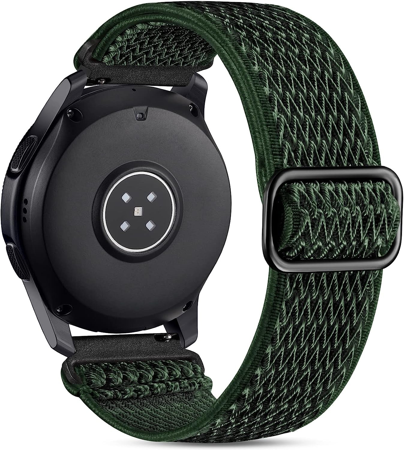 Easuny 22Mm Watch Bands Compatible for Samsung Galaxy Watch 3 45Mm Band/Galaxy Watch 46Mm/Gear S3 Frontier, Stretchy Adjustable Elastic Nylon Woven Loop Wristband for Men Women  Easuny Dark Green  