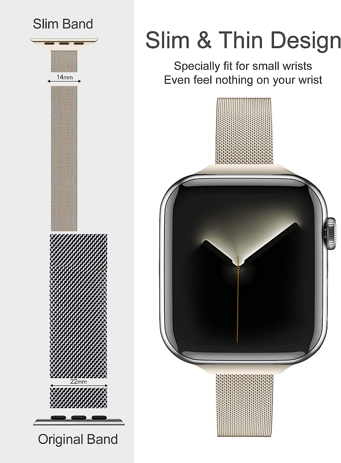 VNCAS Compatible with Apple Watch Band 38Mm Women Men, Metal Magnetic Slim Thin Mesh Band Compatible with Apple Watch Band 40Mm 41Mm 42Mm 44Mm 45Mm 49Mm for Iwatch Ultra SE Series 8 7 6 5 4 3 2 1  VNCAS   