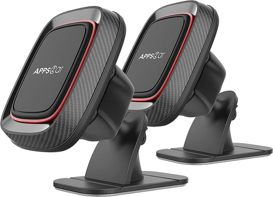 [2 Pack] Magnetic Phone Holder for Car, Apps2Car [Super Strong Magnet] Phone Mount for Car, Dashboard Magnetic Car Phone Holder Mount with Strong VHB Adhesive Mounting, Compatible with Iphone, Samsung  Wiiki-Tech   