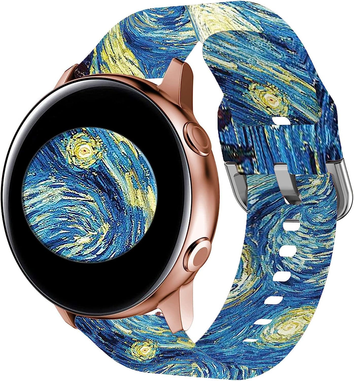 20Mm Band for Samsung Galaxy Watch 4 5 Pro Band 40Mm 44Mm 45Mm/Galaxy Watch 4 Classic Band 42Mm 46Mm/Watch 3 41Mm/Active 2, 22Mm Bands for Samsung Galaxy Watch 3 Band 45Mm/Samsung Gear S3 Frontier  Sqweey Starry Sky 20mm 