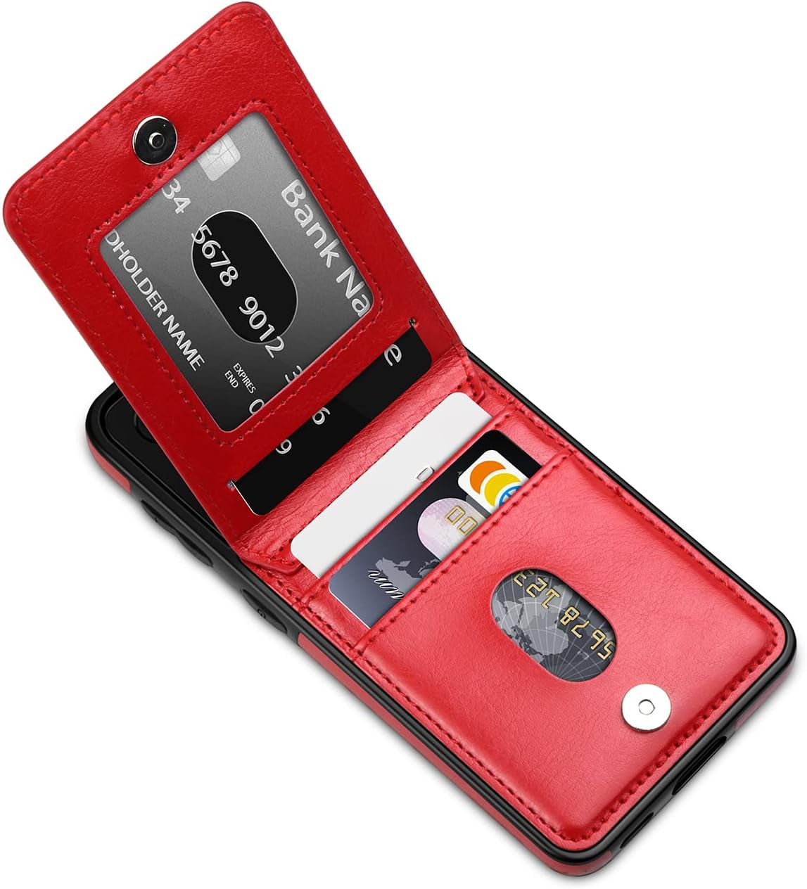 Lakibeibi Samsung Galaxy S21 Ultra Case, S21 Ultra Phone Case, Dual Layer Lightweight Premium Leather Wallet Case with Card Holders Flip Protective Case for Samsung Galaxy S21 Ultra (2021), Purple  LakiBeibi Red Galaxy S21 6.2" 