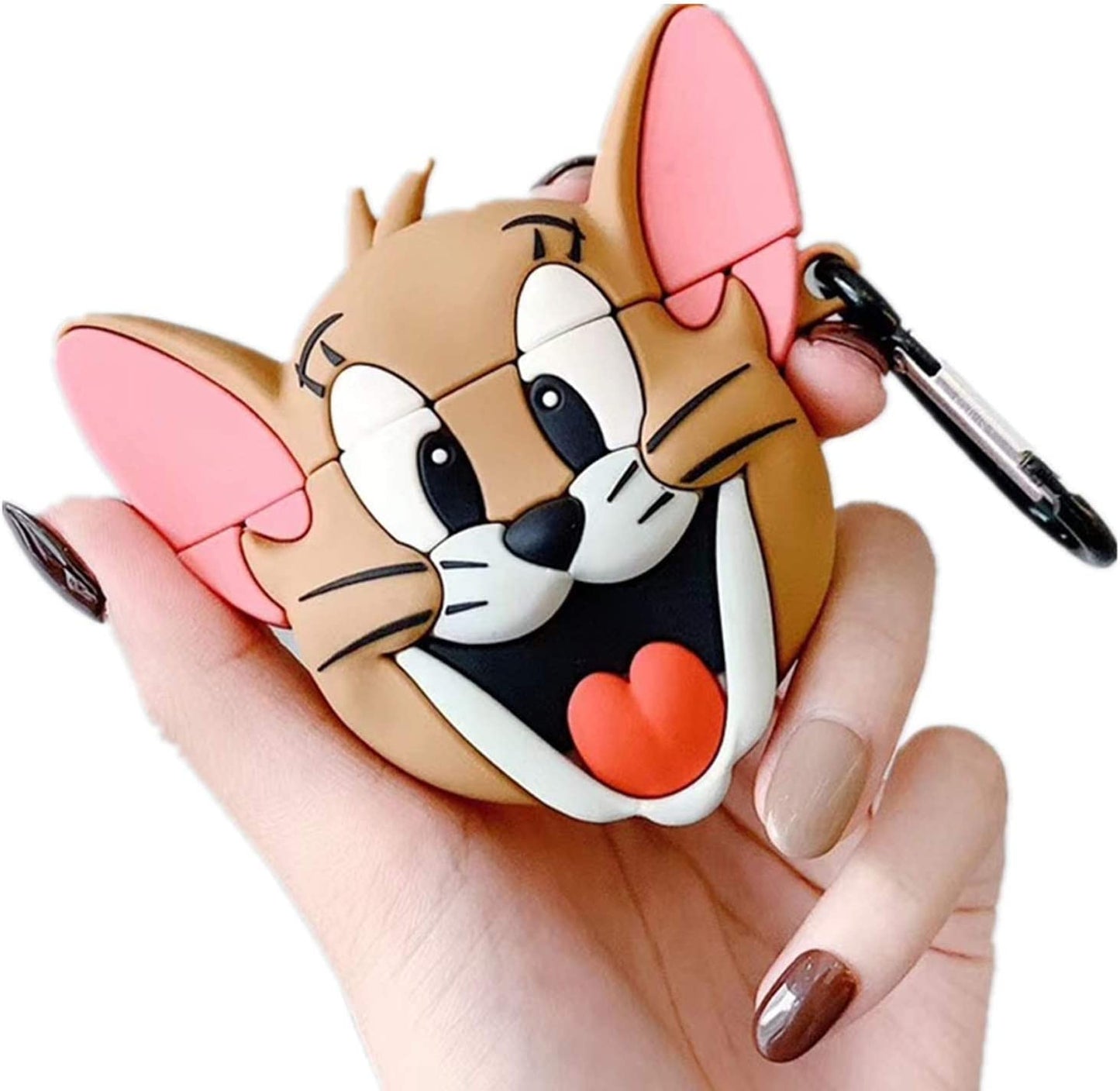 ZOSTLAND Wireless Earphone Case, Adorable Mouse Thick Soft Portable Keychain Finger Ring Protective Silicone Skin Cover Case Compatible with Apple Airpods Case 2&1 (Airpods 1/2,Mouse)  ZOEAST   