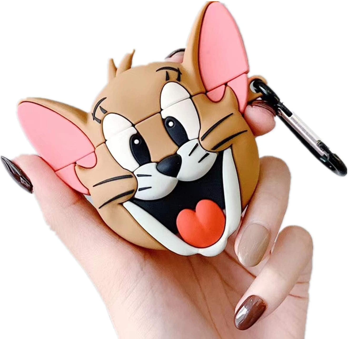 ZOSTLAND Wireless Earphone Case, Adorable Mouse Thick Soft Portable Keychain Finger Ring Protective Silicone Skin Cover Case Compatible with Apple Airpods Case 2&1 (Airpods 1/2,Mouse)  ZOEAST   