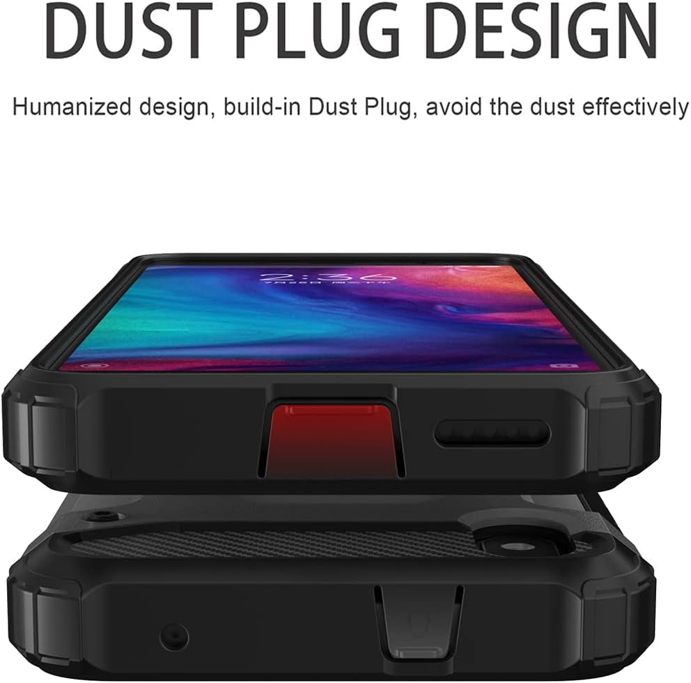 DFTCVBN Phone Case for Redmi 7A Case, MZB7995IN Case with HD Screen Protector, Dual Layer Protective Slim Hybrid Cell Phone Cover Shockproof Cases for Xiaomi Redmi 7A Black  DFTCVBN   