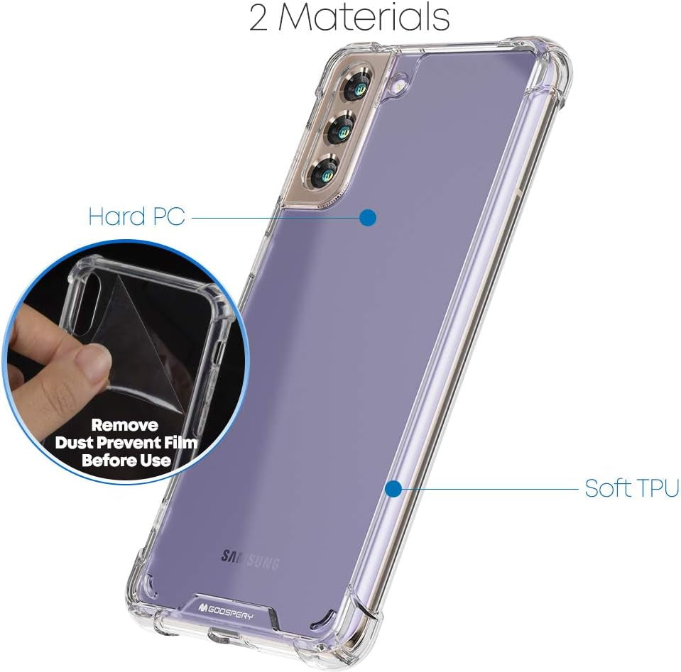 GOOSPERY Galaxy S21 plus (6.7 Inches), Crystal Clear Protective Bumper Cover Case with Reinforced Corners, Shockproof Slim Hybrid Phone Case  GOOSPERY   