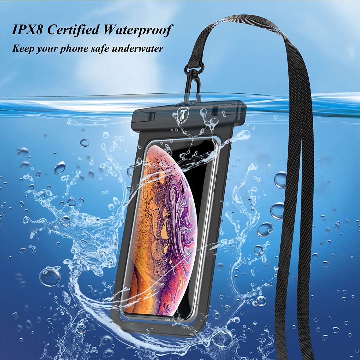 NJJEX Waterproof Phone Pouch [2 Pack] Cell Phone Dry Bag Case for Samsung Galaxy Note 20 Ultra S23 Ultra S22 S21+ S20 S10 S9 A03S A13 A14 A53 A02S A12 A32 A42 A52 Iphone 14 Pro Max 13 12 11 Xs Xr 8 7  NJJEX   