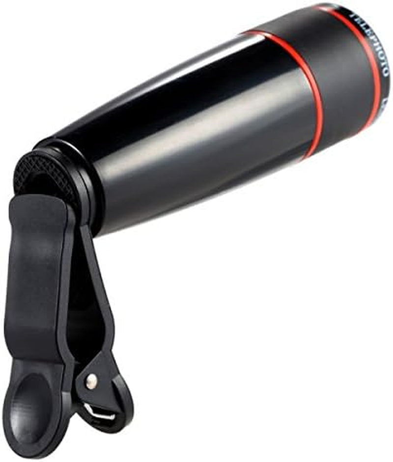 12X Zoom Phone Universal Telephoto Camera Lens with Clip Phone Lens Black  Esthetique   