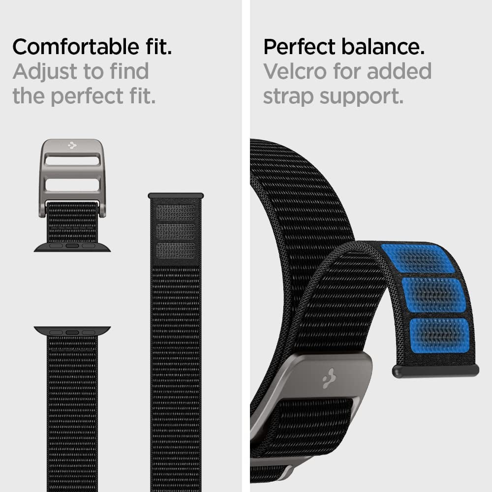 Spigen Durapro Flex Designed for Apple Watch Band for Apple Watch Ultra 49Mm, Series 8/7 45Mm, Series SE2/6/SE/5/4 44Mm and Series 3/2/1 42Mm Adjustable Solo Loop Band Strap  Spigen   