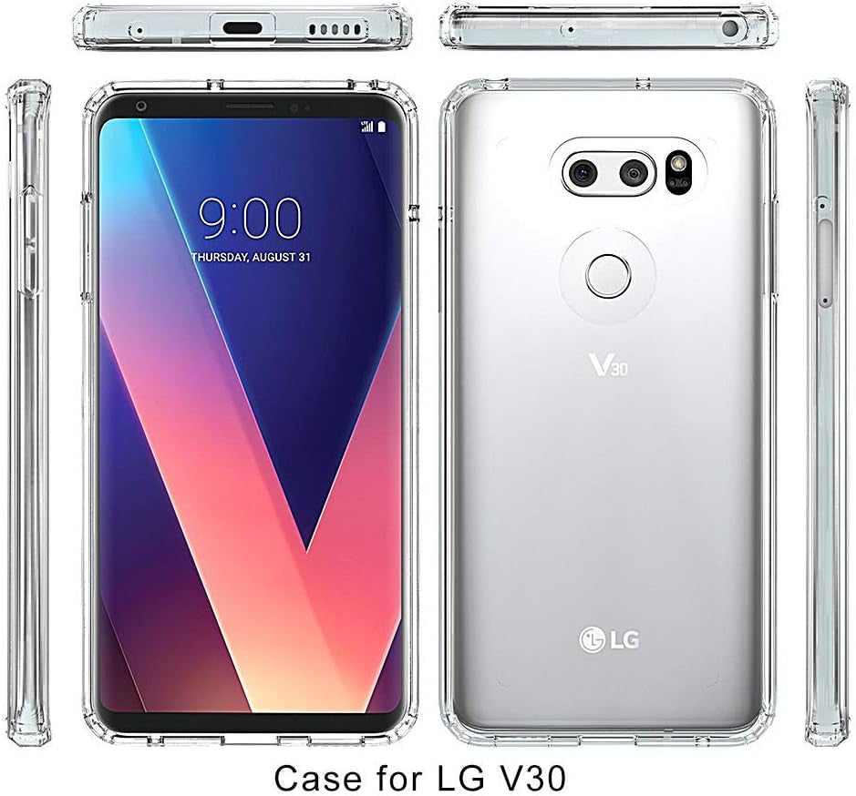 Vultic Clear Case for LG V30, Soft Slim Fit Shockproof TPU Lightweight Thin Transparent Cover  Vultic   