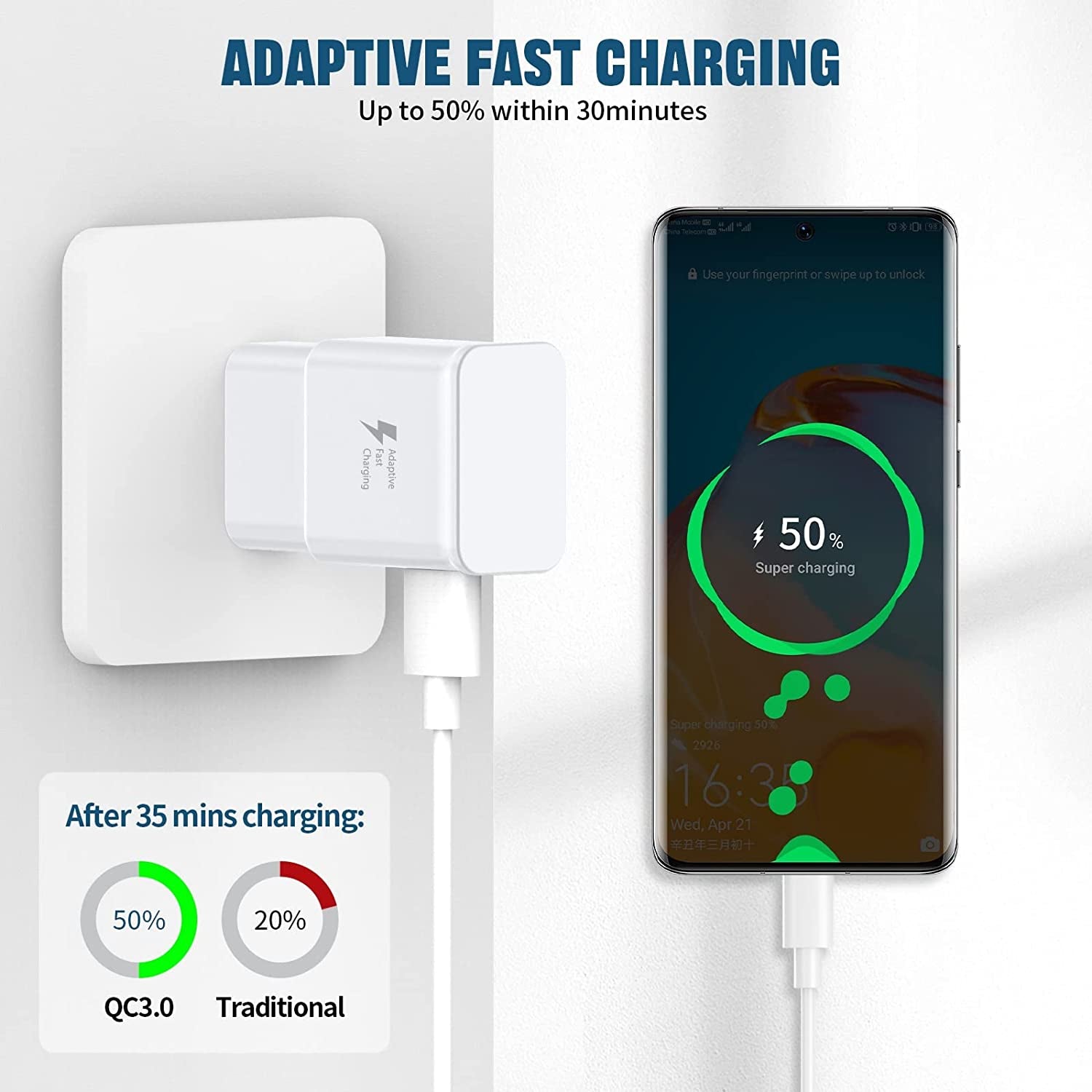Samsung Charger Fast Charging with USB Type C Cable 6FT for Samsung Galaxy S10/S10E/S10 Plus/S9/S9 Plus/S8/S8 Plus/S20 S21 S22 S23 Ultra/Note 8/Note 9/Note 10/Note 20/A50/A51/A52/A53/A32/A13 [2-Pack]  Shenzhen Xuan Yang Technology Co Ltd   