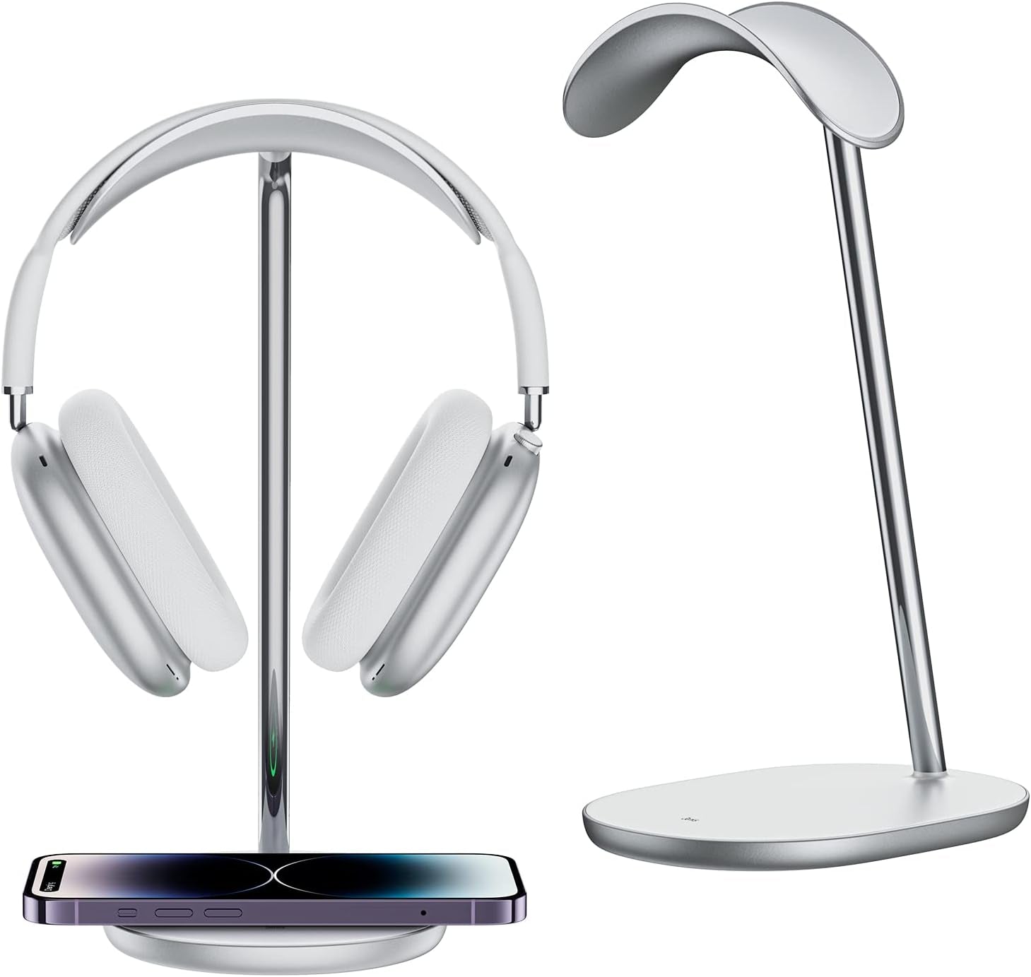 BENKS Airpods Max Stand with Wireless Charging Pad for Iphone,Android Phone,Airpods,Headphone Stand for Desk,Headphone Holder,Universal Gaming Headset Stand Compatible with Airpods Max,Beats,Bose  BENKS   