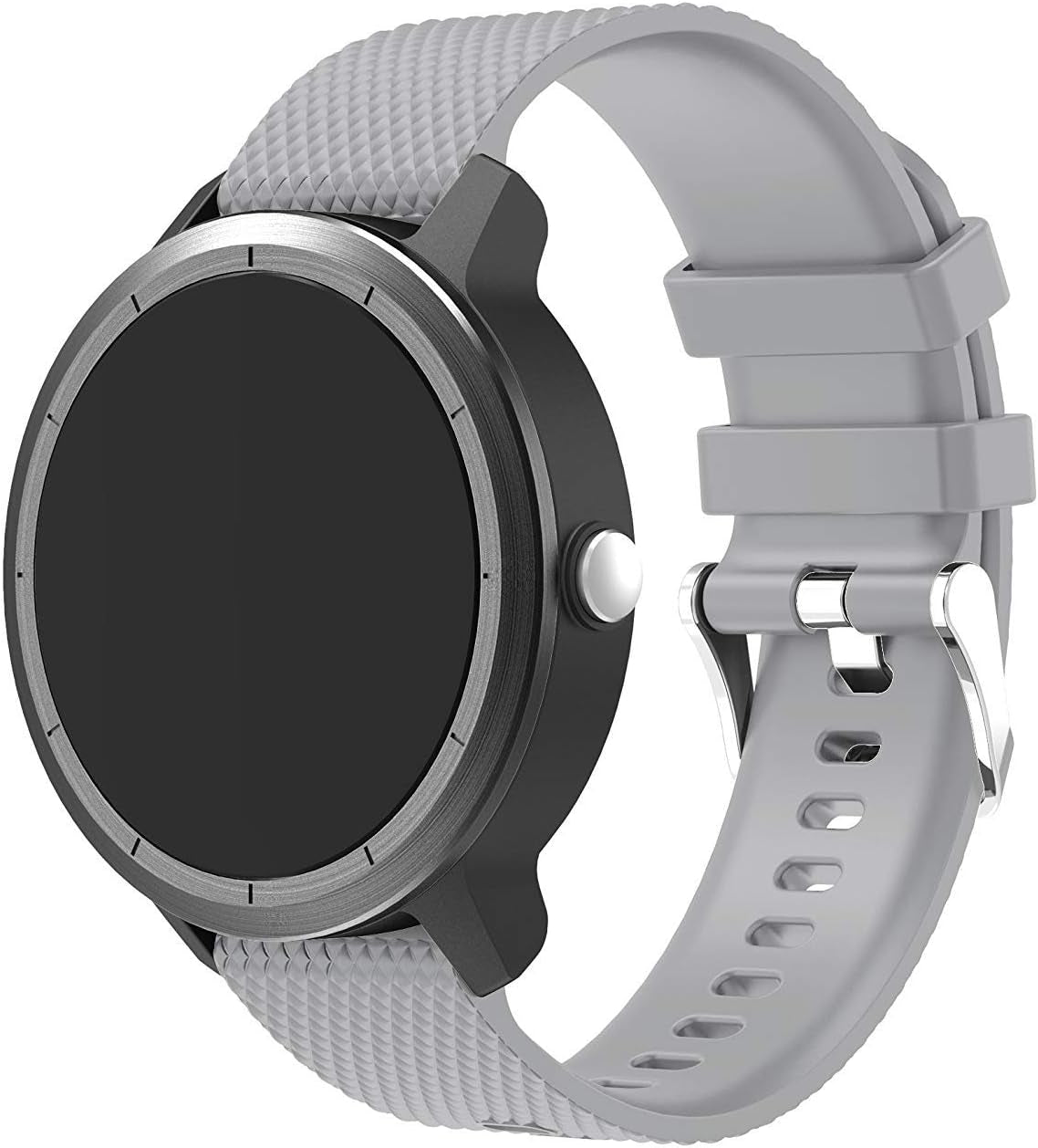 Anrir Vivoactive 3 Watch Band, 20Mm Silicone Bands for Garmin Vivoactive 3/Forerunner 645 Music/Samsung Galaxy 42Mm/Galaxy Watch 3 41Mm/Galaxy Watch Active 2 40Mm/44Mm-Black  BIGTANG Grey  