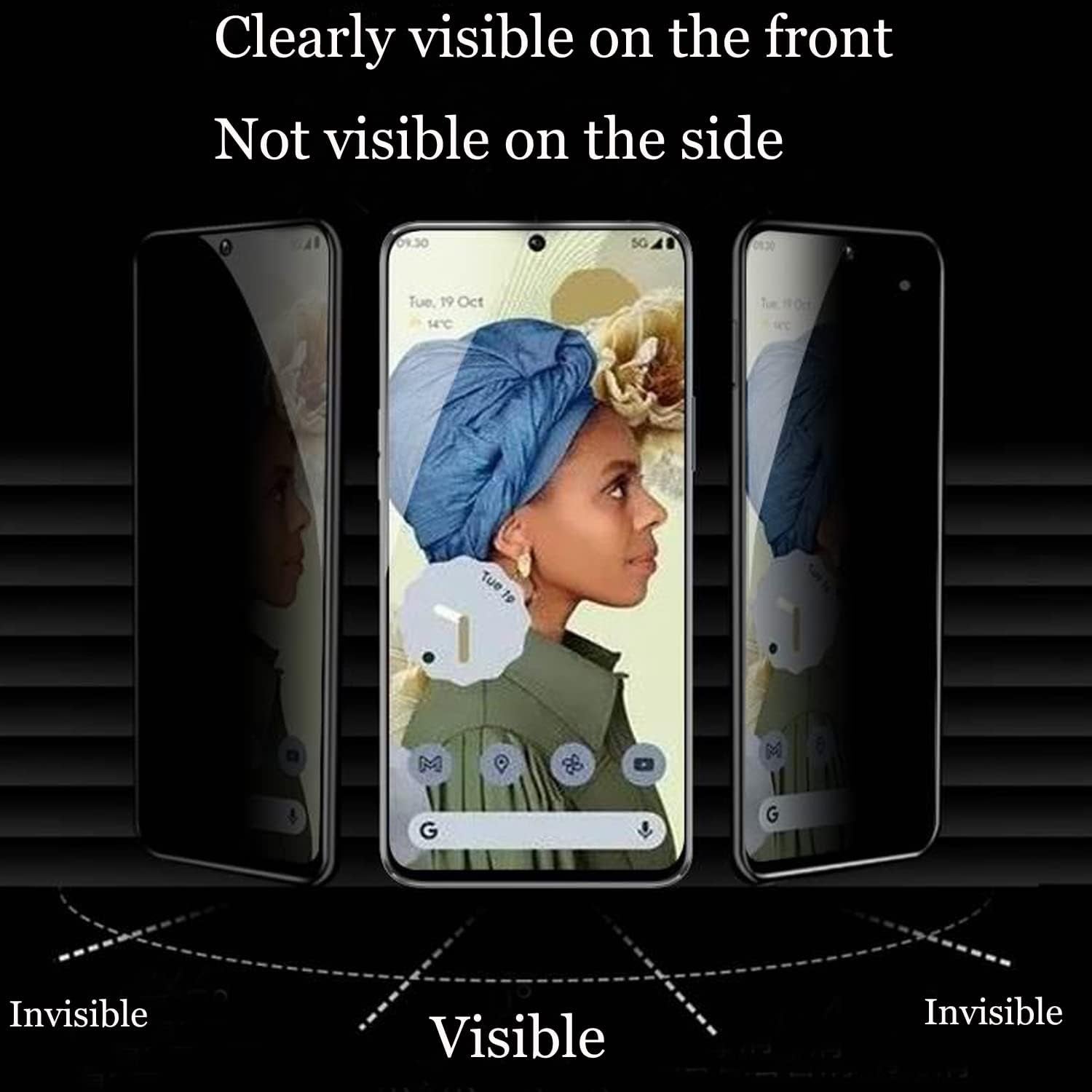 2 Pack Privacy Tempered Glass Designed for Google Pixel 6 Pro, Anti-Peep Anti-Scratch Anti-Spy Screen Protector Film 9H Hardness Bubble Free for Google Pixel 6 Pro 6.7 Inch  BYIUIHS   