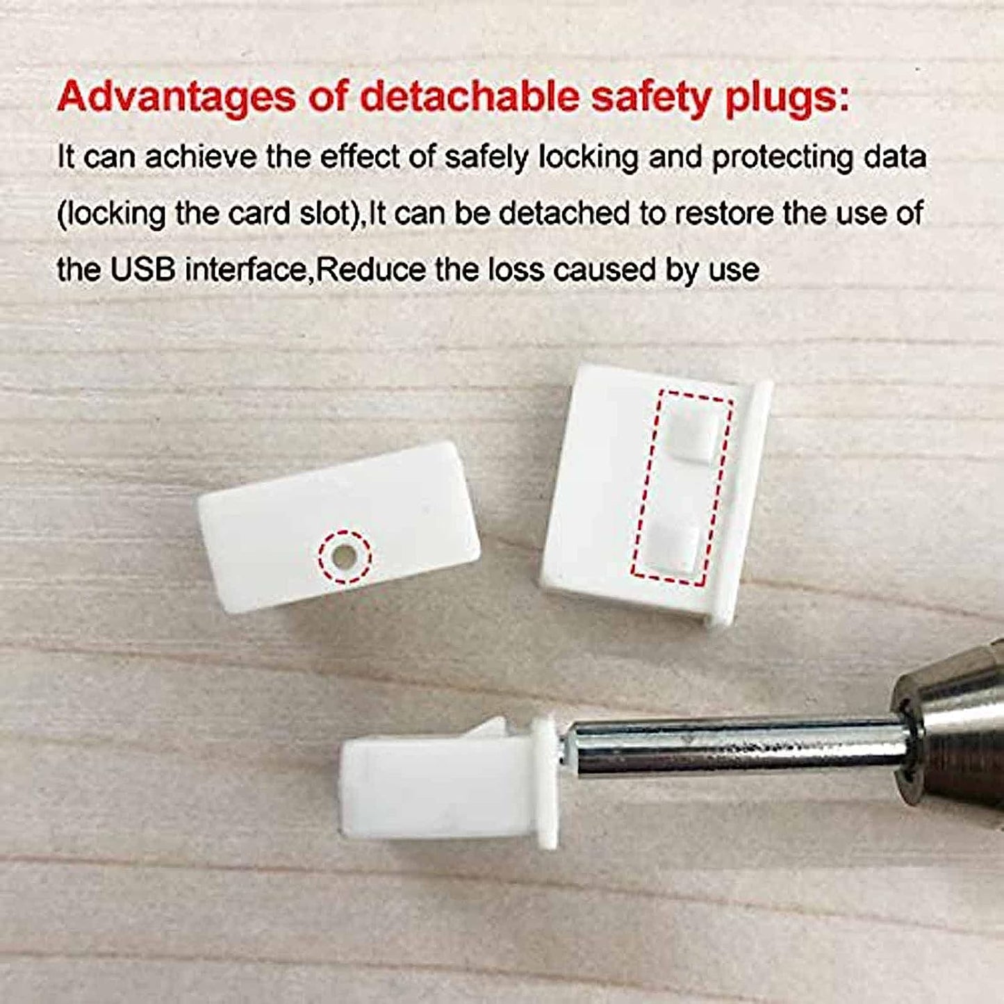 50Pcs USB Port Lock with 3 Keys, Locking USB Port/Dust Blocker, USB Dust Cover Cap Female Port Plugs Protector, Compatible with Computer,Tv,Router,Usb Devices (Black)  WXZRLIU   