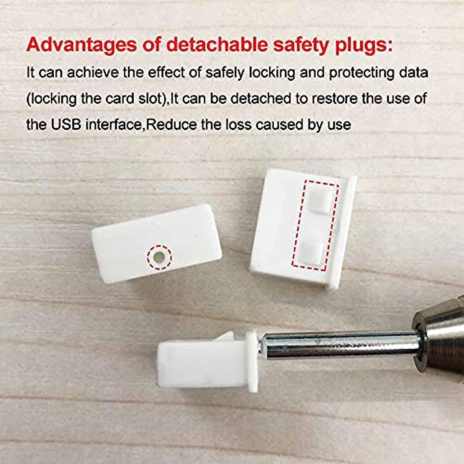 50Pcs USB Port Lock with 3 Keys, Locking USB Port/Dust Blocker, USB Dust Cover Cap Female Port Plugs Protector, Compatible with Computer,Tv,Router,Usb Devices (Black)  WXZRLIU   