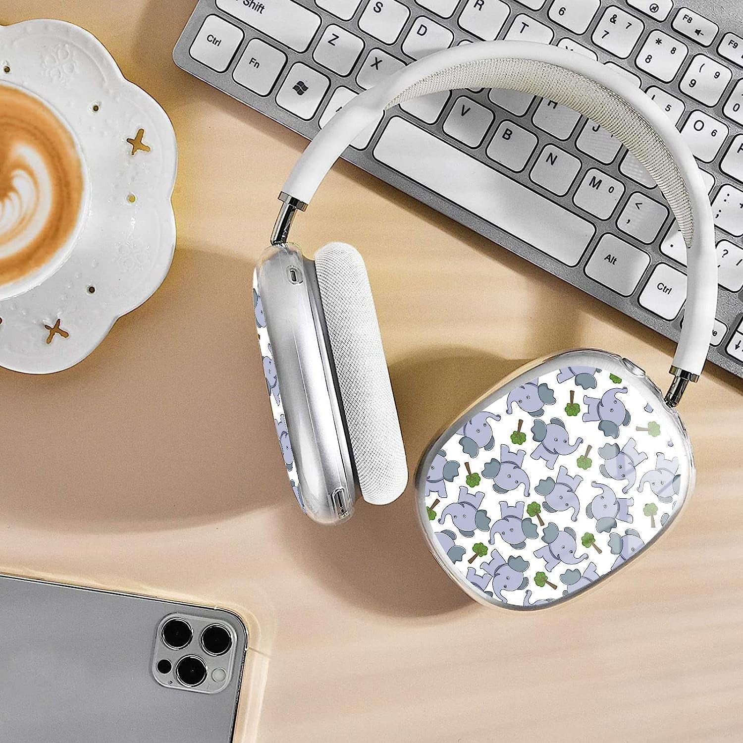 WINCHIHAN Printed Soft TPU Anti-Scratch Protective Case Cover Compatible with Airpods Max Headphones # AS0692  WINCHIHAN   