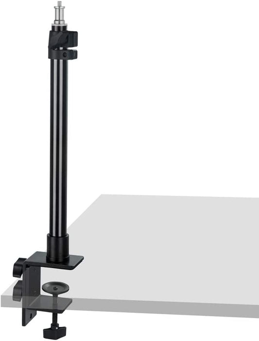 INSSTRO Tabletop Light Stand, 13.3-22.4 Inch Adjustable Desk Mount Stand with 1/4Inch Screw for Selfie LED Ring Light/Led Panel, Desktop Light Stand for Make Up, Selfie, Youtube, Live Show  INSSTRO   