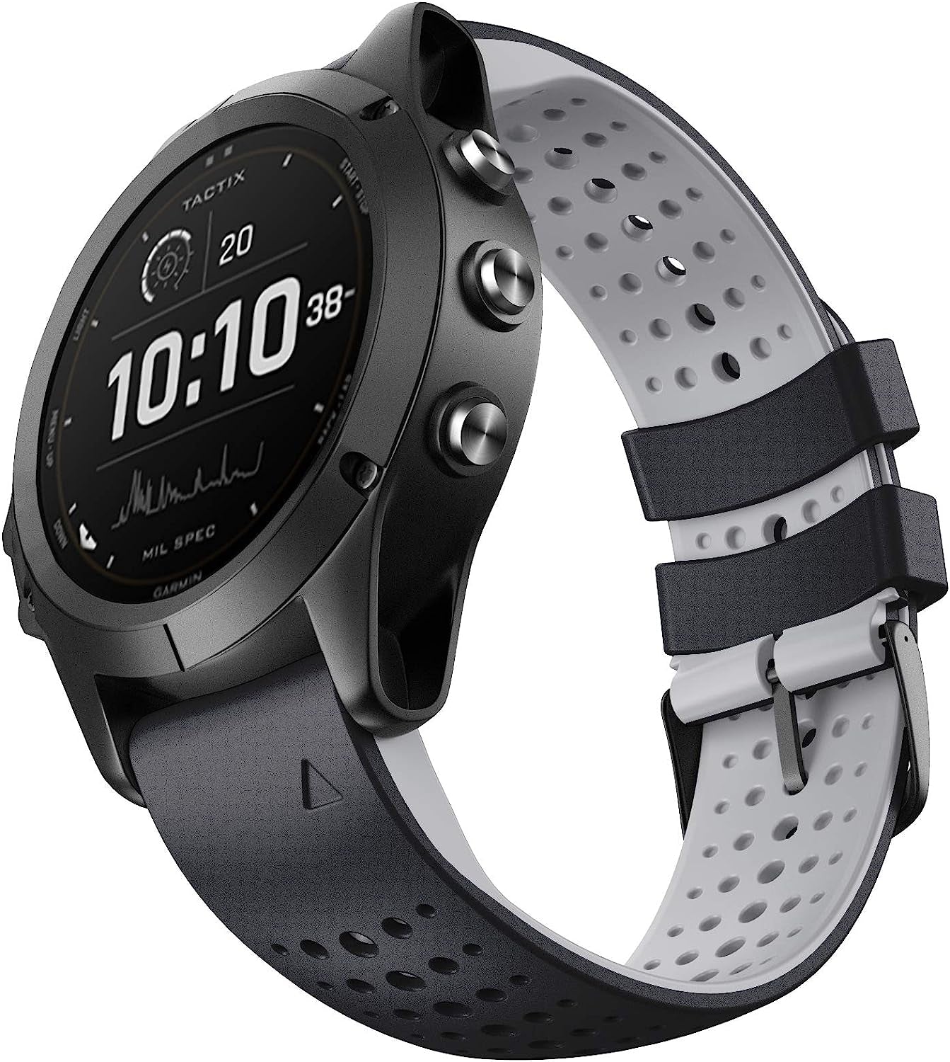 Notocity for Fenix 6 Band 22Mm Silicone Watch Bands for Fenix 7/Fenix 6/ Fenix 5/Fenix 5 Plus/Fenix 6/Fenix 6 Pro/Forerunner 935/945/Approach S60/S62/ Epix  NotoCity A-black-gray  