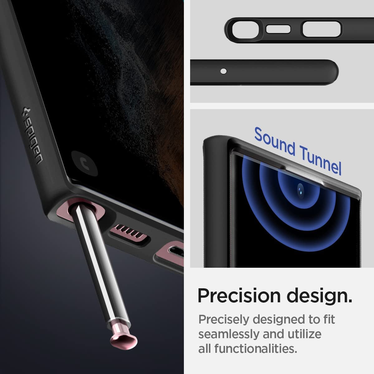 Spigen Ultra Hybrid Designed for Galaxy S22 Ultra Case (2022) - Frost Black  Spigen   