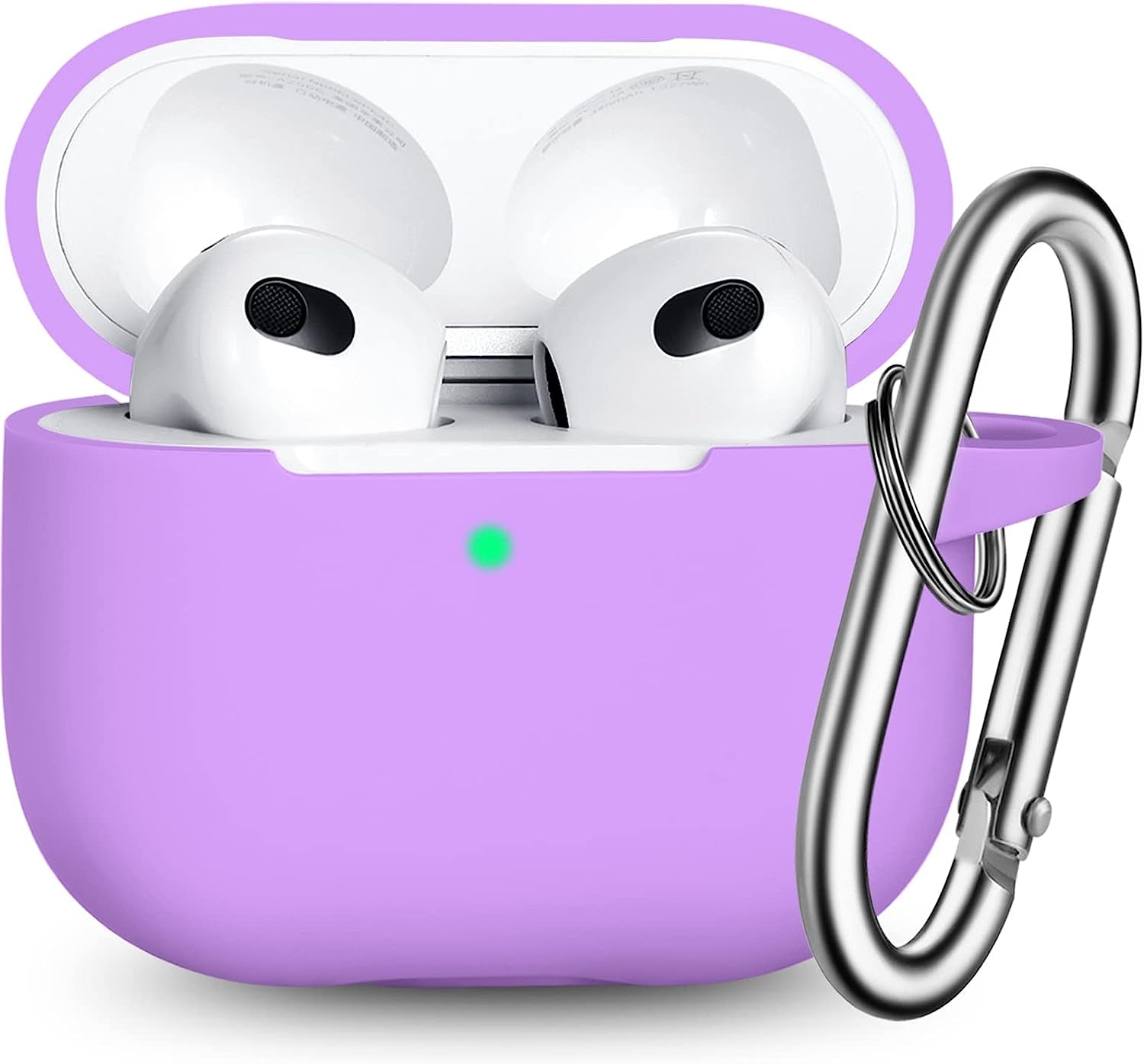 R-Fun Airpods 3 Case Cover, Silicone Protective Accessories Skin with Keychain Compatible with Apple Airpod 3Rd Generation a Black  R-fun   