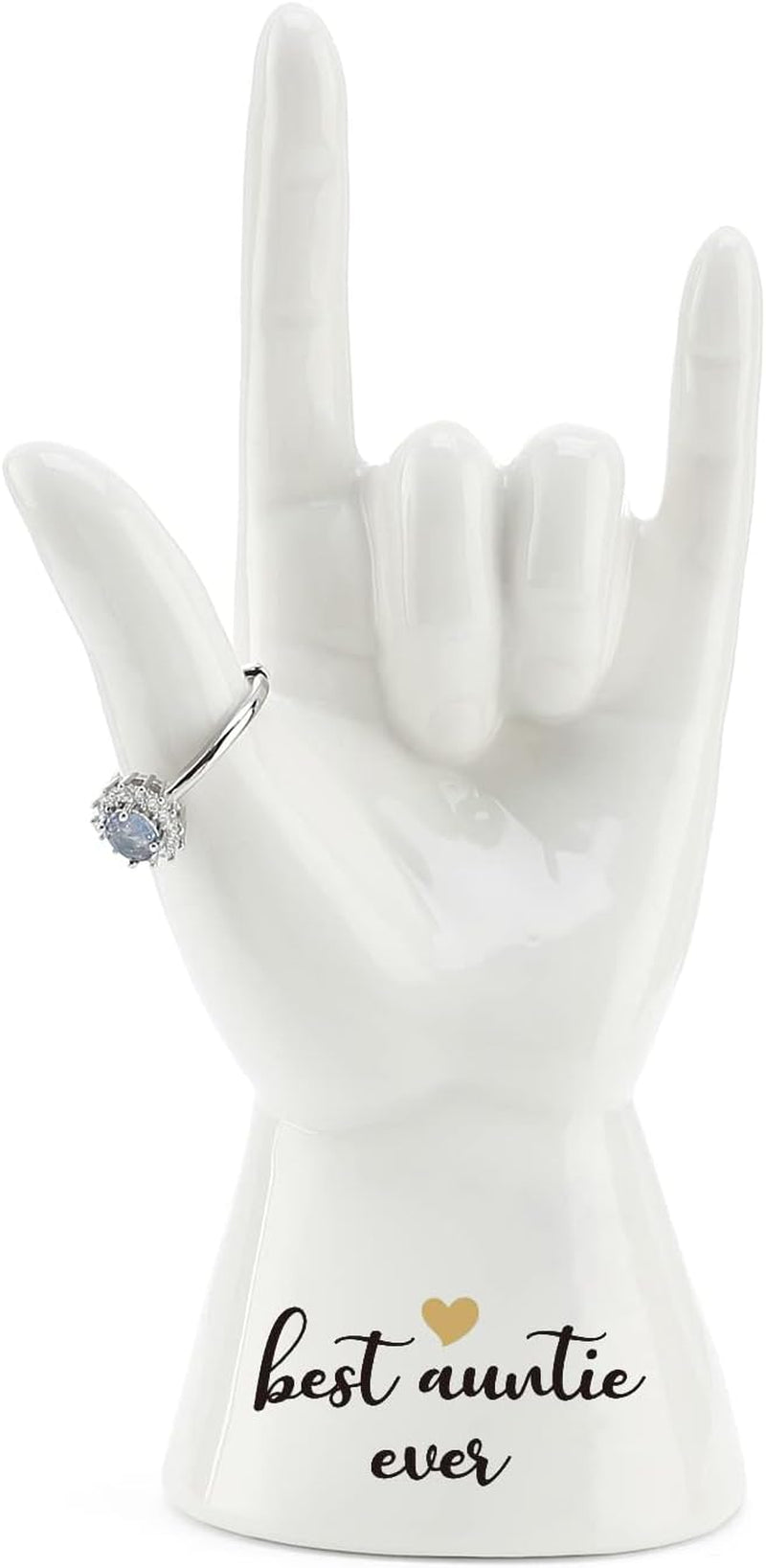 VINCOMIC Mandala Ring Holder,Decorative Jewelry Holder,Birthday Christmas Thanksgiving Day Engagement Wedding Gifts for Women,Ceramic Navy Blue  VINCOMIC Auntie  