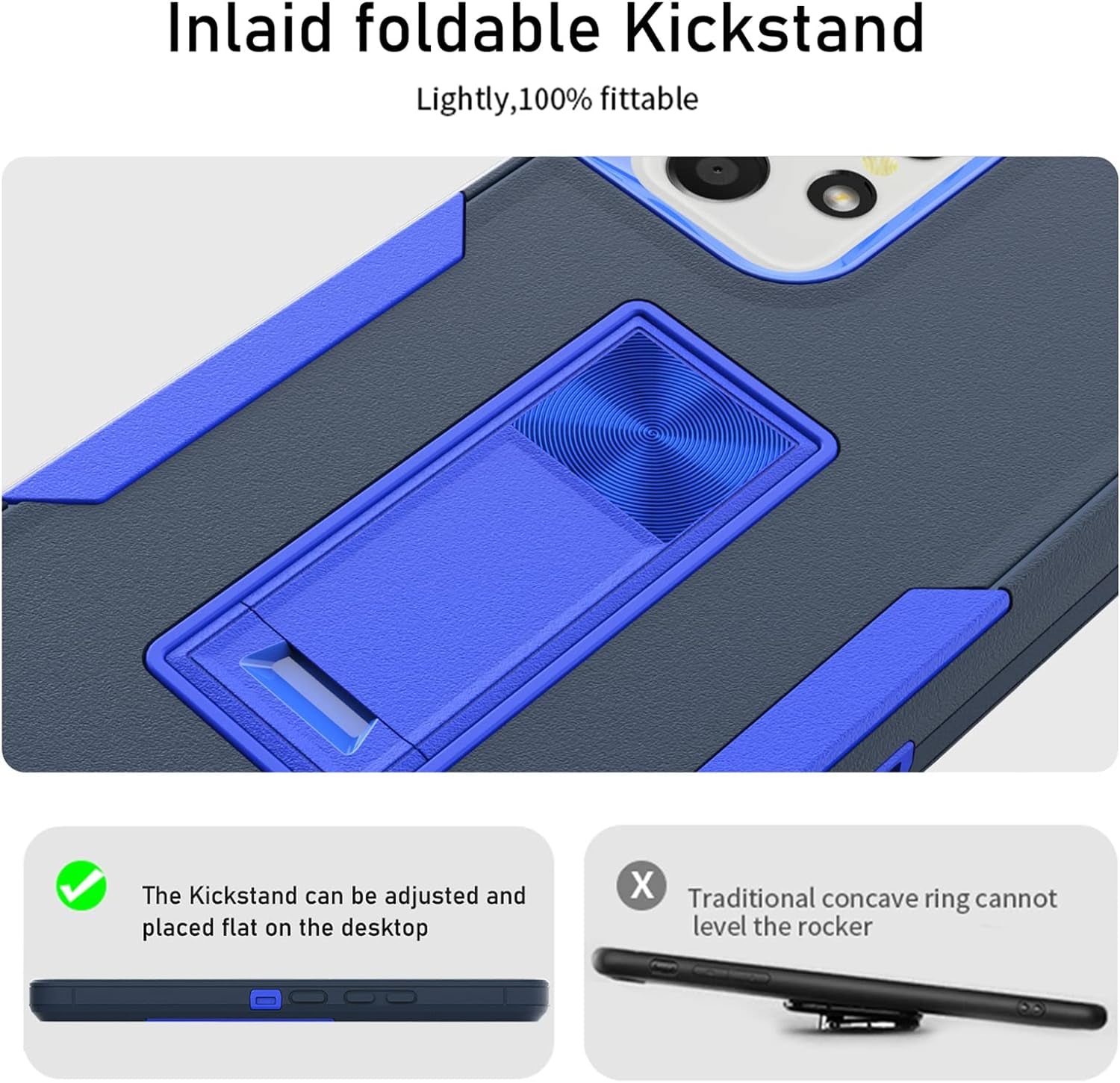 MDCN Samsung A53 5G, Galaxy A53 5G Case, Military Grade Heavy Duty with HD Screen Protector Magnetic Ring Kickstand Car Mount Protection Armor Phone Case Cover for Samsung Galaxy A53 5G (Navy_Blue)  Jinxian Co., Ltd.   