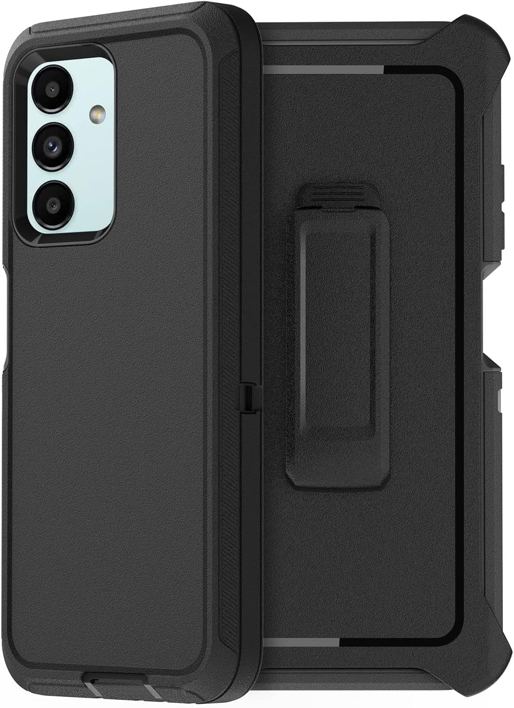 Aicase for Galaxy A04S/A13 Case(6.5")+Belt Holster,Heavy Duty 3-Layer Rugged Phone Cover,Durable Military Grade Protection Shockproof/Drop Proof/Dust-Proof Protective for Samsung A04S/A13 5G 2022  AICase Black With Belt Clip  