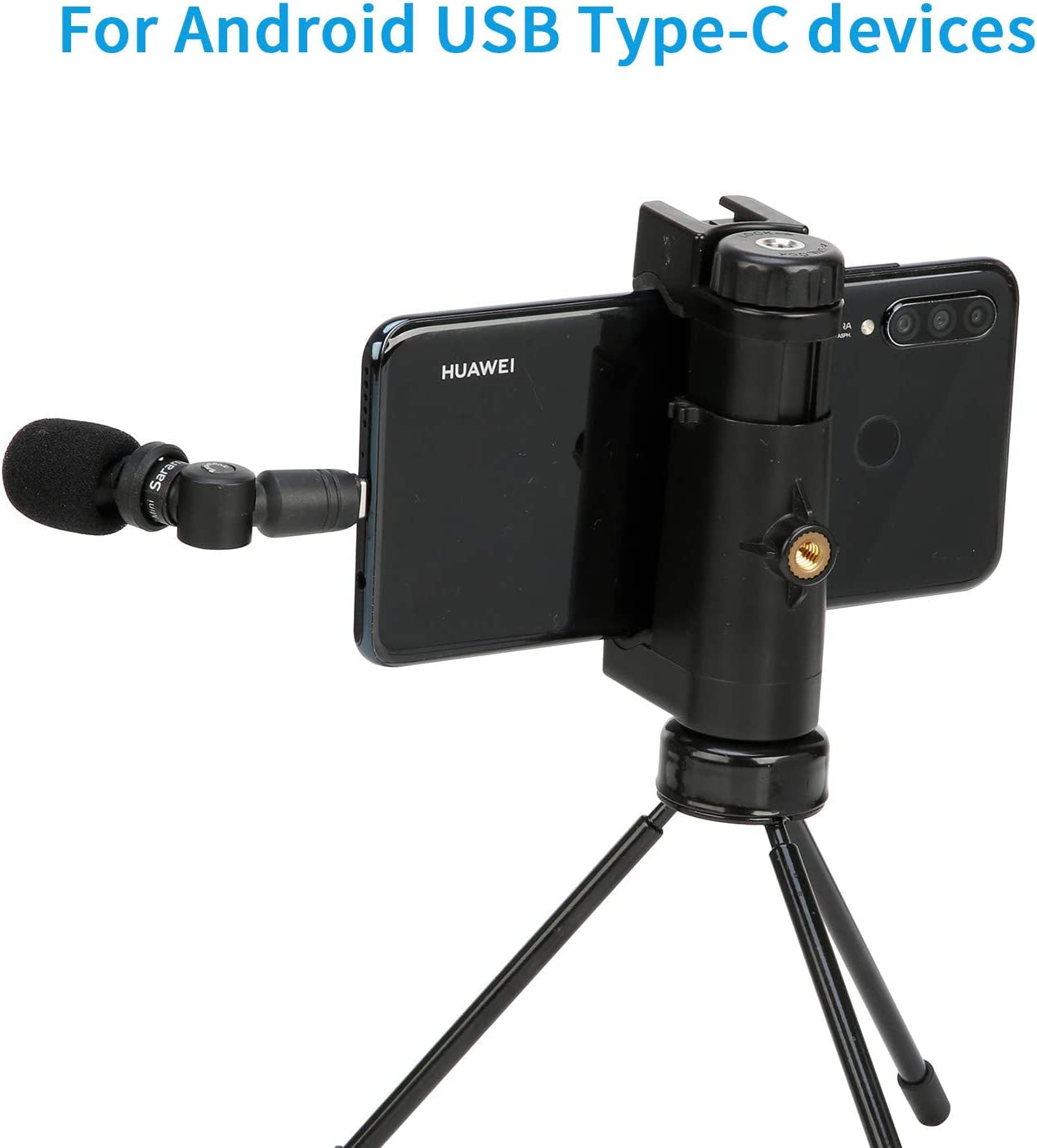 Saramonic Ultra-Compact Omnidirectional Condenser USB-C Microphone for Smartphones, Tablets & Computers (Smartmic UC Mini), Black  Saramonic   