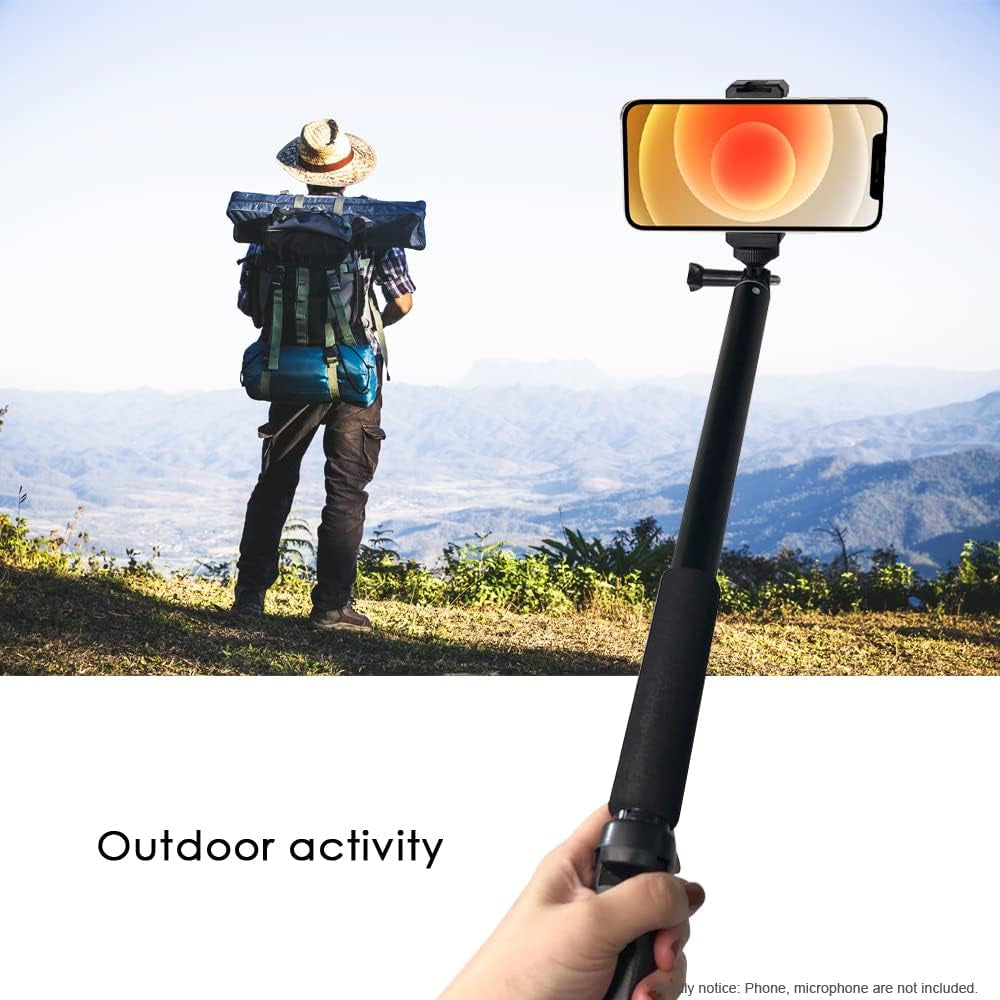 King Best Selfie Stick Tripod Kit with Hot Shoe Phone Clip, Vlog Kits for Smartphone, Portable Handle Vlog Tripod, Cell Phone Accessories  KINGB EST   