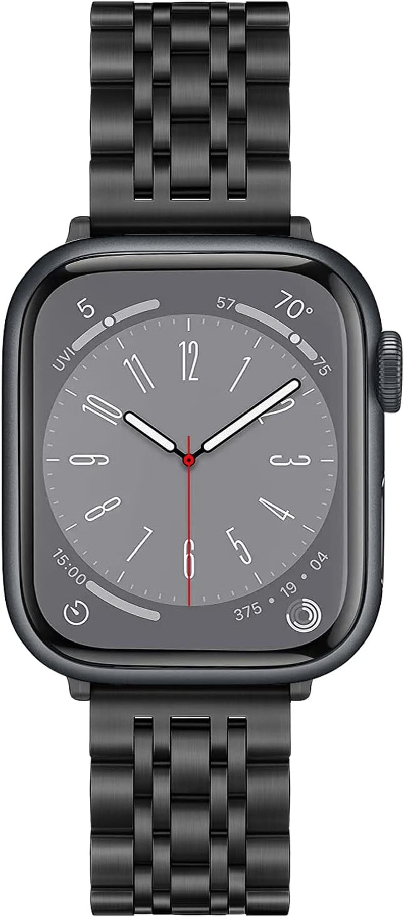 Trumirr Band for Apple Watch Series 8 7 41Mm Starlight Women Men, Stainless Steel Bands Replacement Strap for Iwatch SE Series 8 7 6 5 4 3 2 1 41Mm 40Mm 38Mm  TRUMiRR Black 42/44/45/49mm 