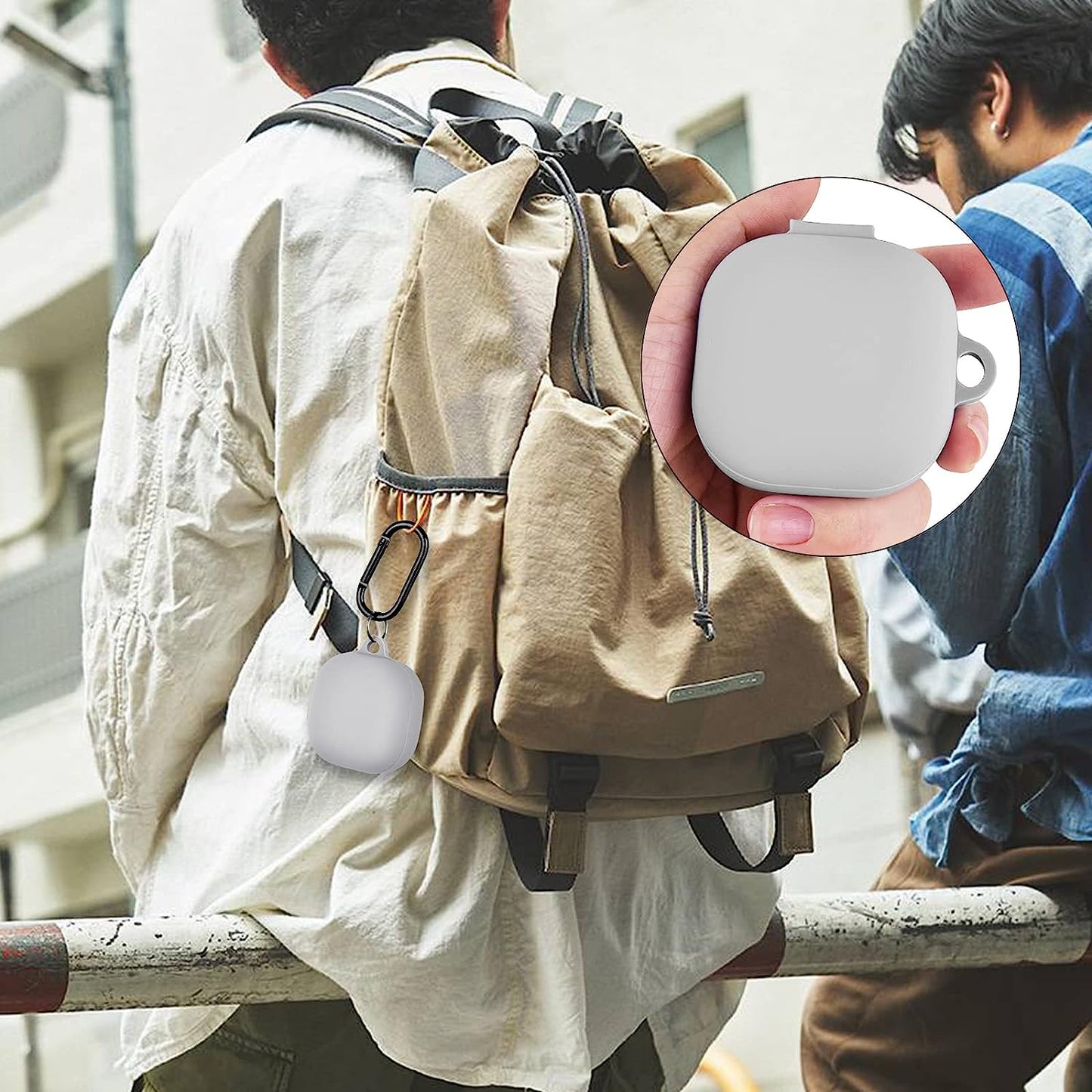 AIRSPO Silicone Case Compatible with Samsung Galaxy Buds 2 Pro/Galaxy Buds 2/ Galaxy Buds Pro/Galaxy Buds Live Case （Grey）  AIRSPO   