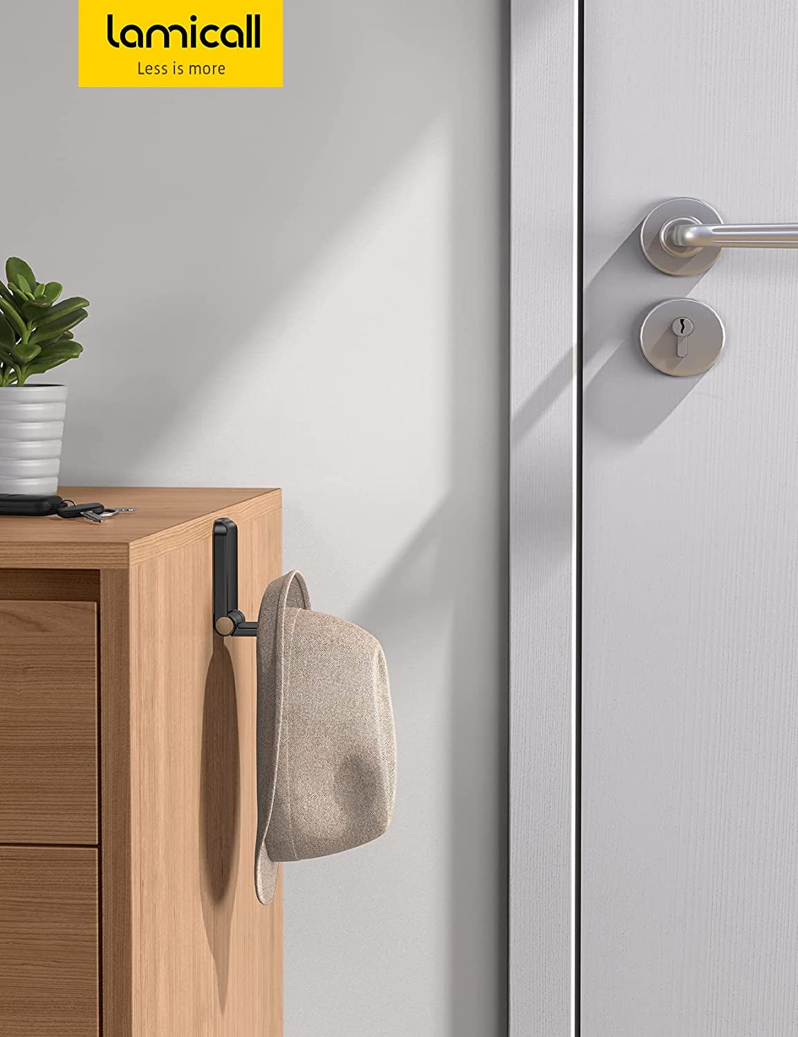 Lamicall Headphone Stand, Sticky Headset Hanger - Adhesive Headphone Holder Hook Mount, Headset Stand Holder Clip under Desk, Earphone Clamp for Airpods Max, Hyperx, Sennheiser, Black  Lamicall   