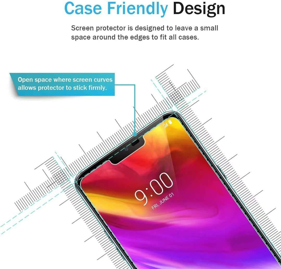 [3-Pack] Case-Friendly Tempered Glass Screen Protector for LG V40 Thinq (Clear)  GTElectro   