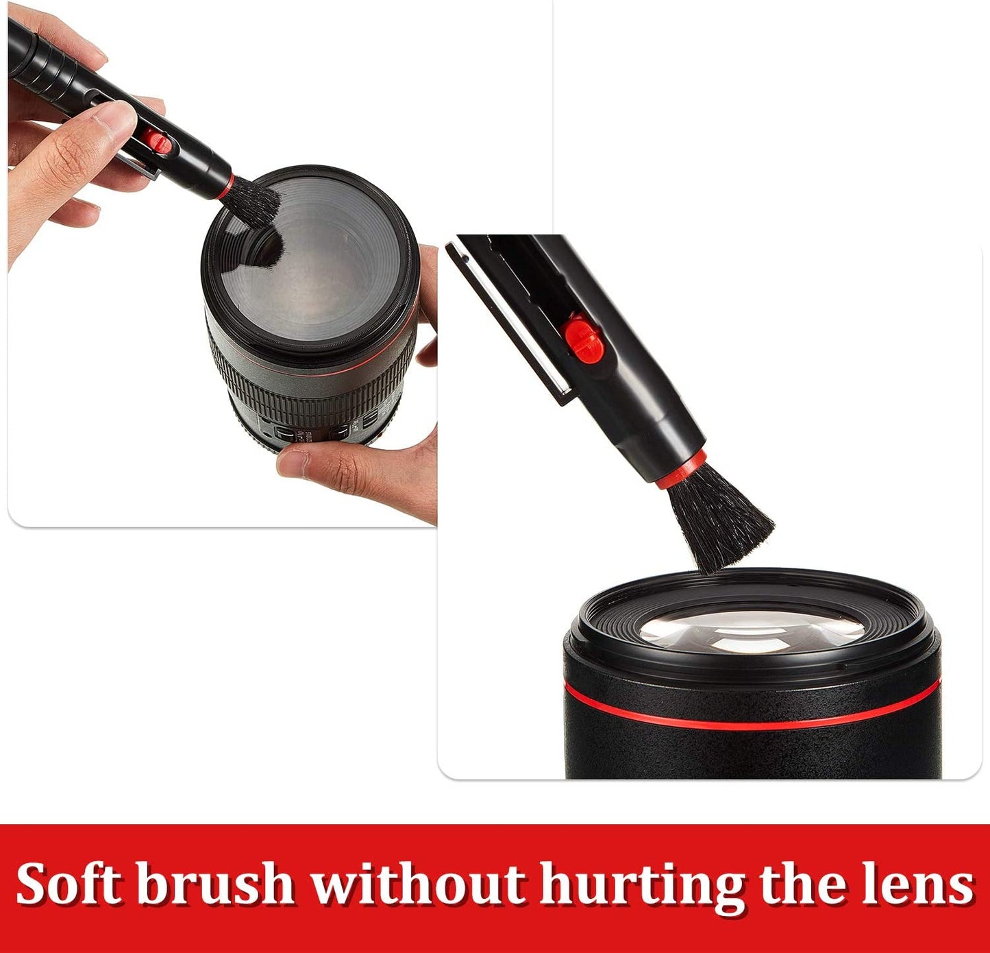 3 Pieces Multifunction Lens Cleaning Pen Brush, Lens Brush Camera Screen Cleaning Pen for Camera, SLR, Telescope, Magnifying Glass, Phone  Frienda   