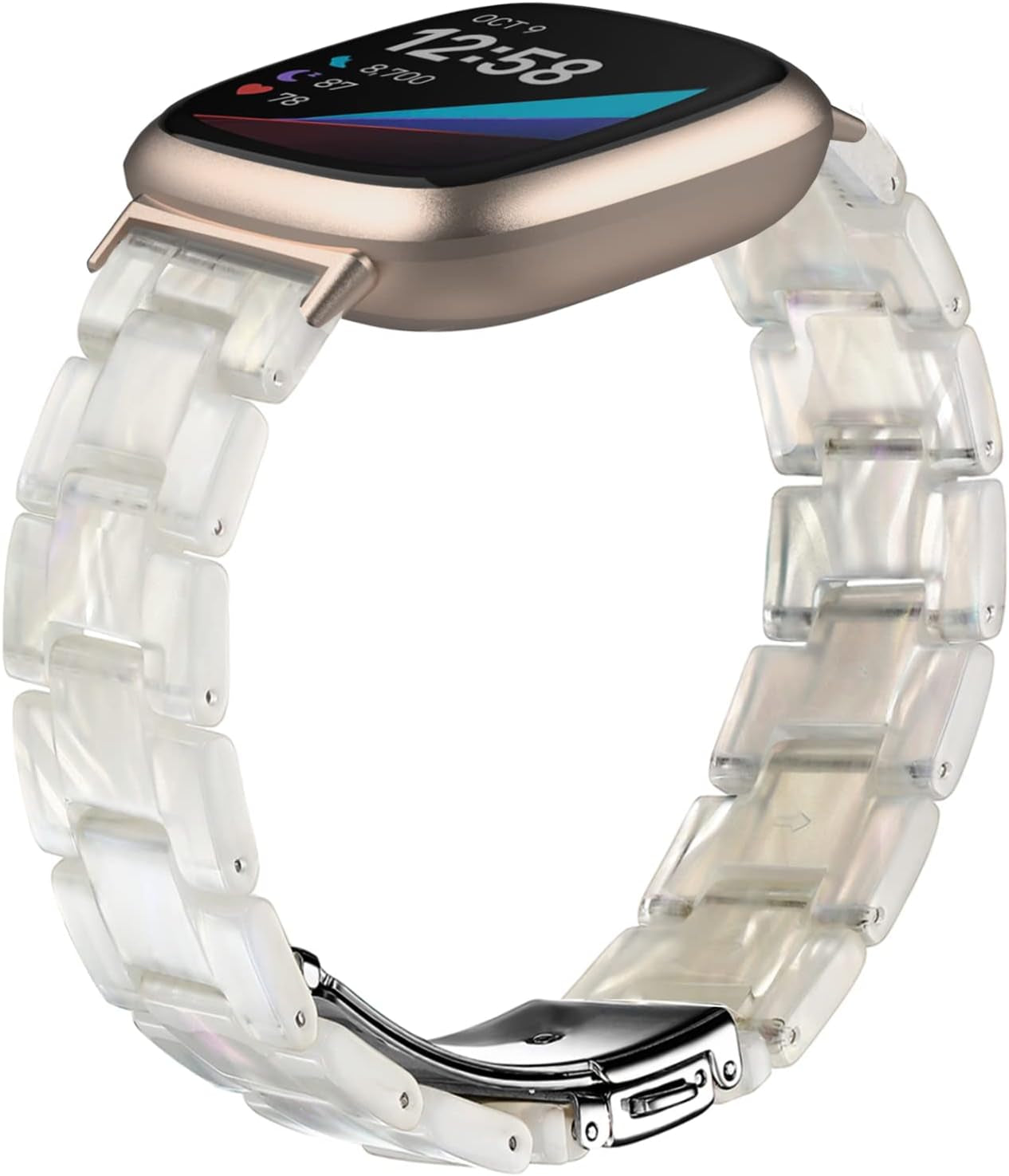 Wongeto Compatible with Fitbit Fitbit Versa 3 /Fitbit Sense Bands Women Men,Resin Bands Replacement Wristband for for Fitbit Sense & Sense and Versa 3 Smartwatch (Fluorescent Color)  Wongeto   