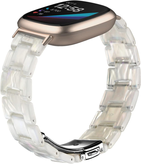 Wongeto Compatible with Fitbit Fitbit Versa 3 /Fitbit Sense Bands Women Men,Resin Bands Replacement Wristband for for Fitbit Sense & Sense and Versa 3 Smartwatch (Fluorescent Color)  Wongeto   