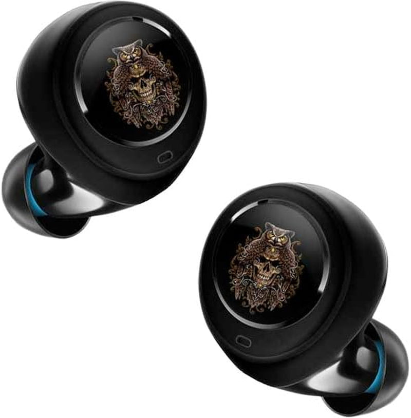 Skinit Decal Skin Compatible with Echo Buds - Officially Licensed Sarah Richter Skull and Owl by Sarah Richter Design  Skinit   