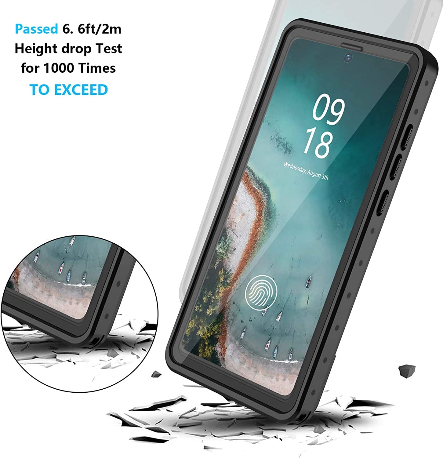 ANTSHARE for Samsung Galaxy Note 20 Case Waterproof, Built in Screen Protector 360° Full Body Heavy Duty Protective Shockproof IP68 Underwater Case for Samsung Galaxy Note 20 6.7Inch(Black)  ANTSHARE   