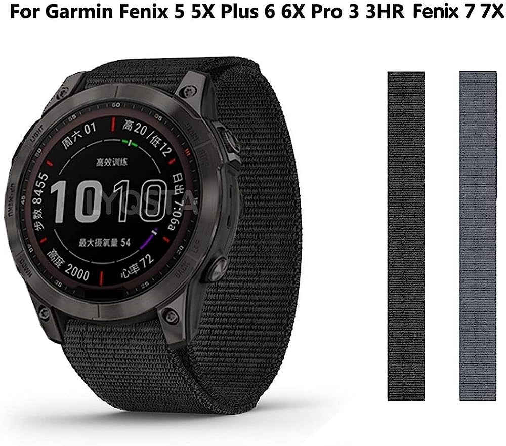 GHFHSG Hot 22 26Mm Quick Fit Watchband for Garmin Fenix 7 7X 3 HR Enduro Nylon Easyfit Wrist Band for Garmin Fenix 6X 6 Pro 5 5 Plus  GHFHSG   